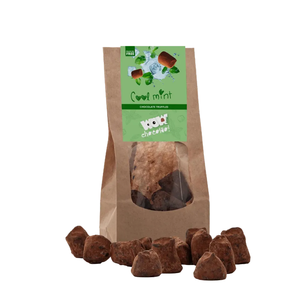 WOW Chocolao Munt chocolade truffels 130 g fris