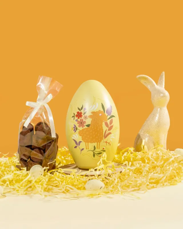 WOW Chocolao Eggcelent herbruikbaar paasei truffels 150g metaal