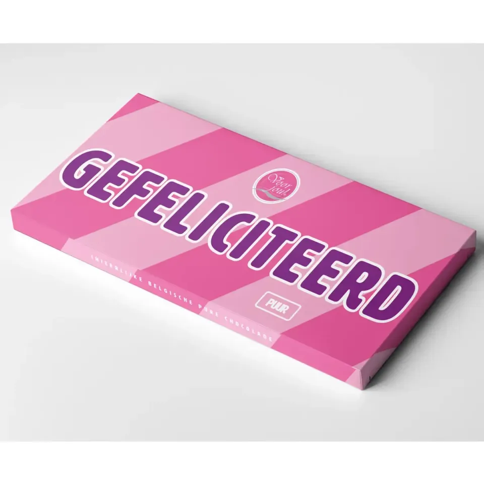 Voor jou Wensreep Gefeliciteerd Puur reep roze puur
