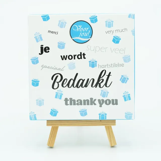 Voor jou Trendy Bedankt chocoladereep bedankje