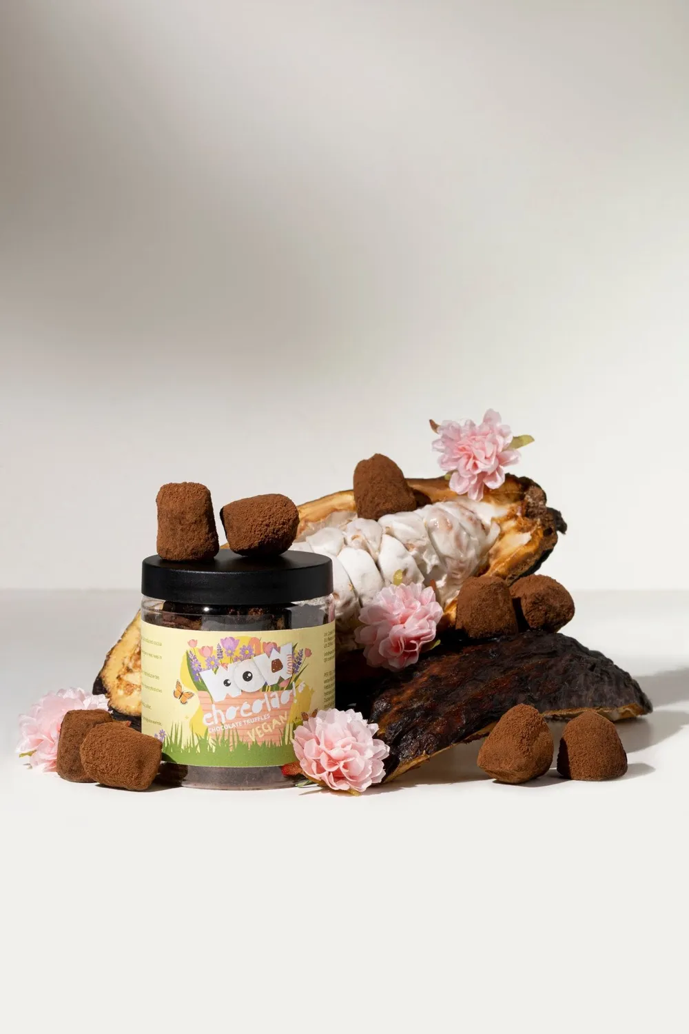 WOW Chocolao Vegan Paaseditie chocoladetruffels 130g pot