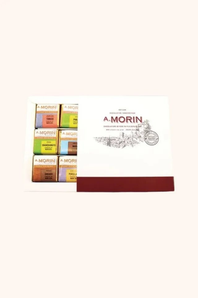 Chocolaterie Morin Tour du Monde napolitains puur 120g proeverij