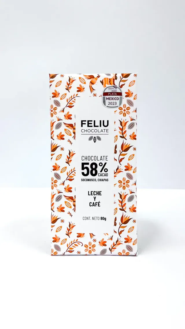 Feliu Chocolate Con Café 58% reep melk 80g koffie
