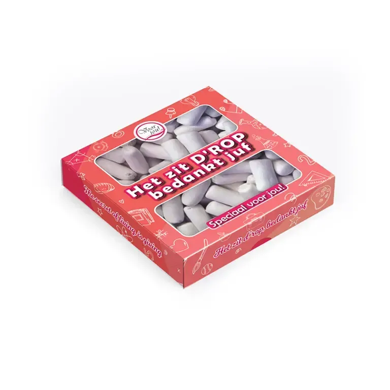 Voor jou Het zit d'rop Bedankt juf krijtjes melk