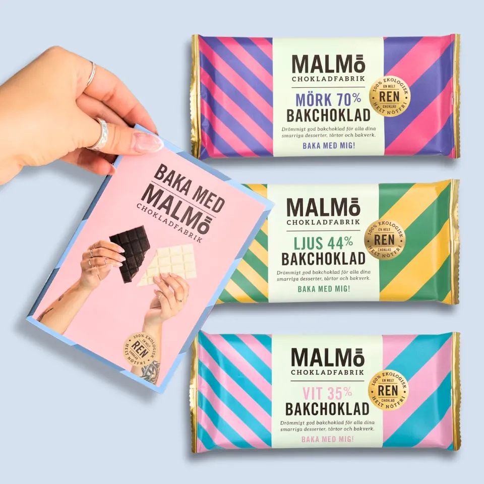 Malmö Chokladfabrik Bakchoklad bundel 3x bakchocolade recepten