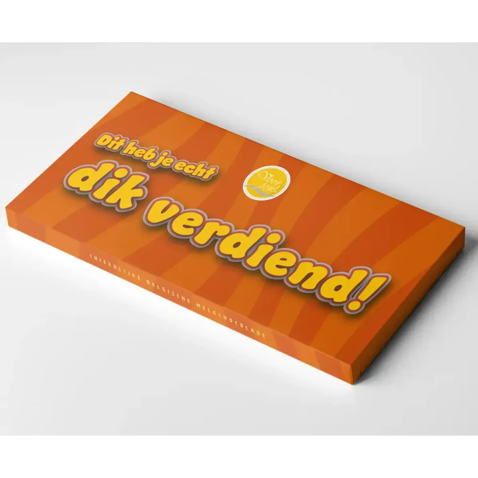 Voor jou Wensreep Dik verdiend chocoladereep puur