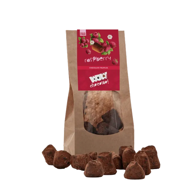 WOW Chocolao Framboos chocolade truffels 130 g fruitig