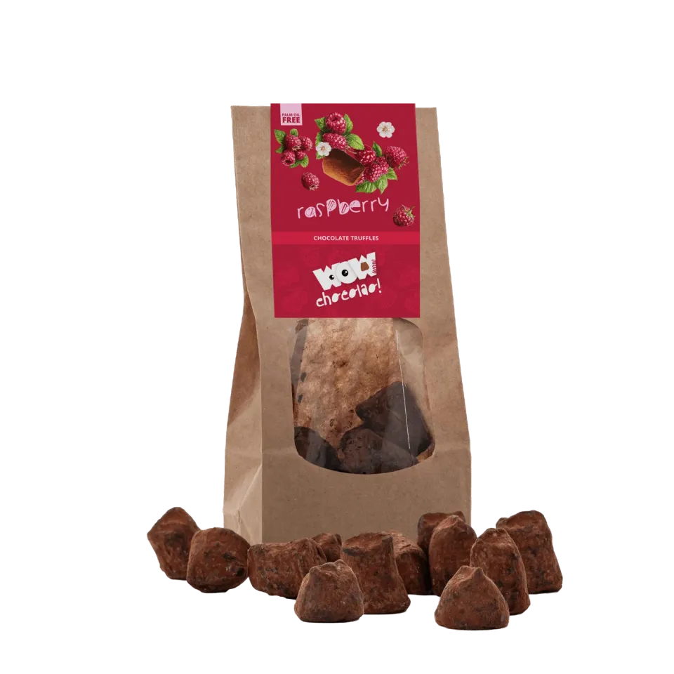 WOW Chocolao Framboos chocolade truffels 130 g fruitig