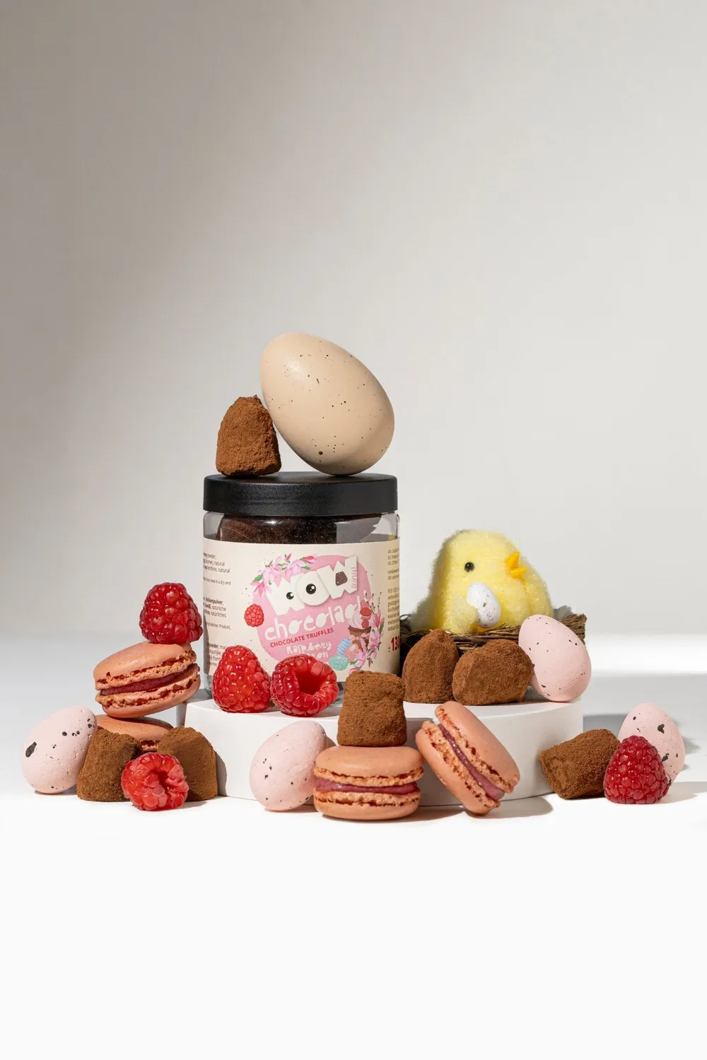 WOW Chocolao Framboos Macaron chocoladetruffels 130g fris
