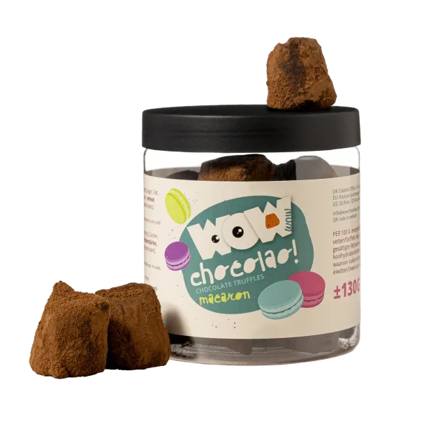 WOW Chocolao Macaron truffels pot 130g