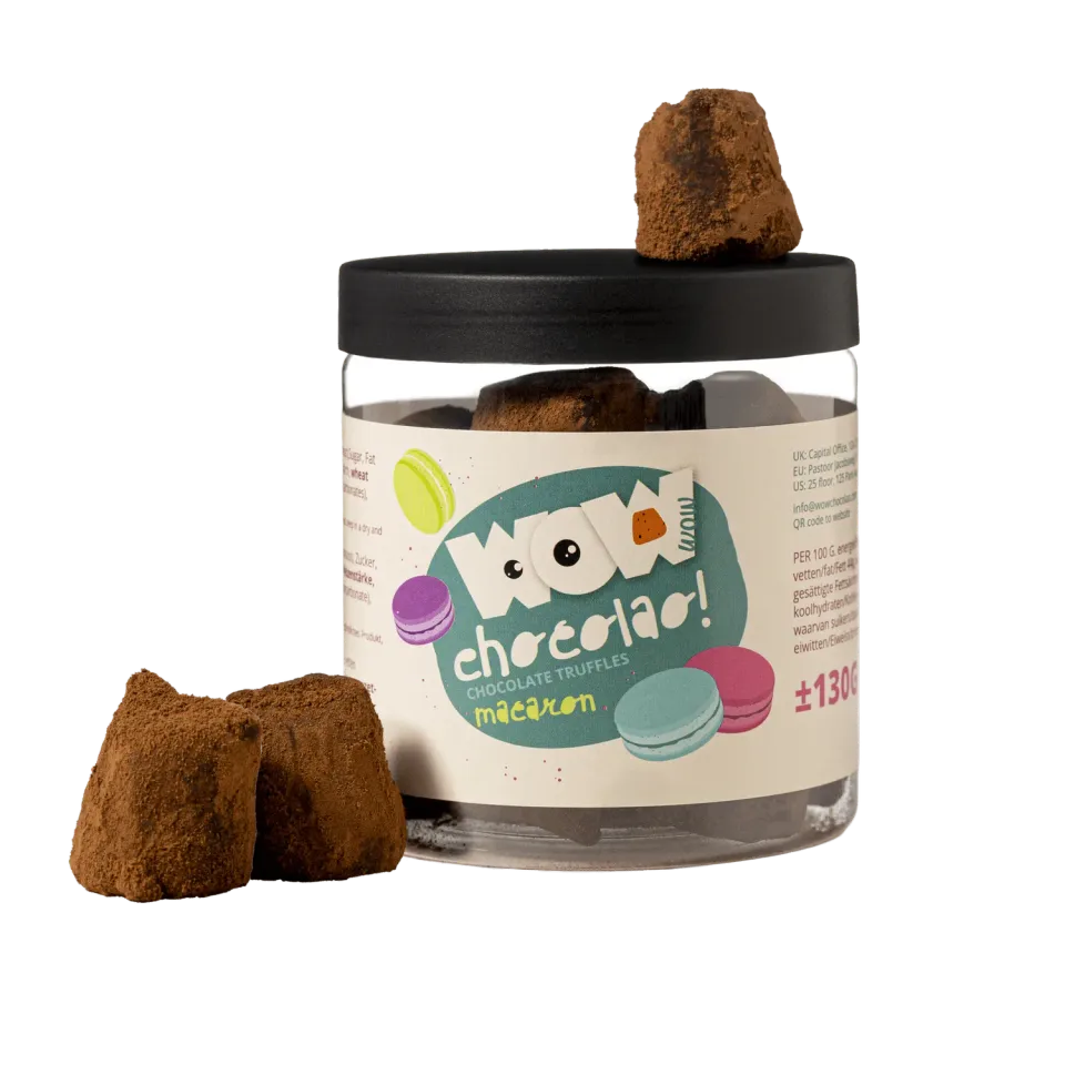 WOW Chocolao Macaron truffels pot 130g
