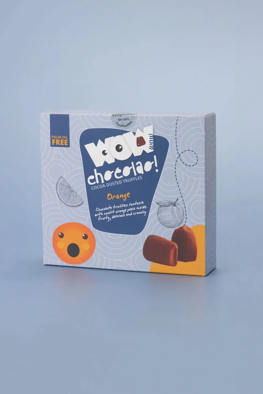 WOW Chocolao Confit Orange truffels XL doos 250g sinaasappelschil