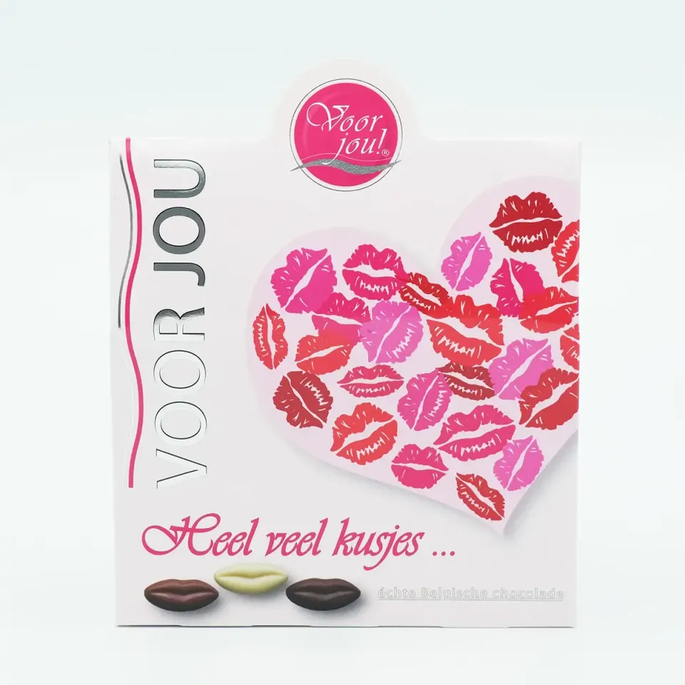Voor jou Trendy Veel kusjes chocolade hartjes
