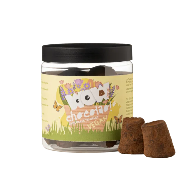 WOW Chocolao Vegan Paaseditie chocoladetruffels 130g pot