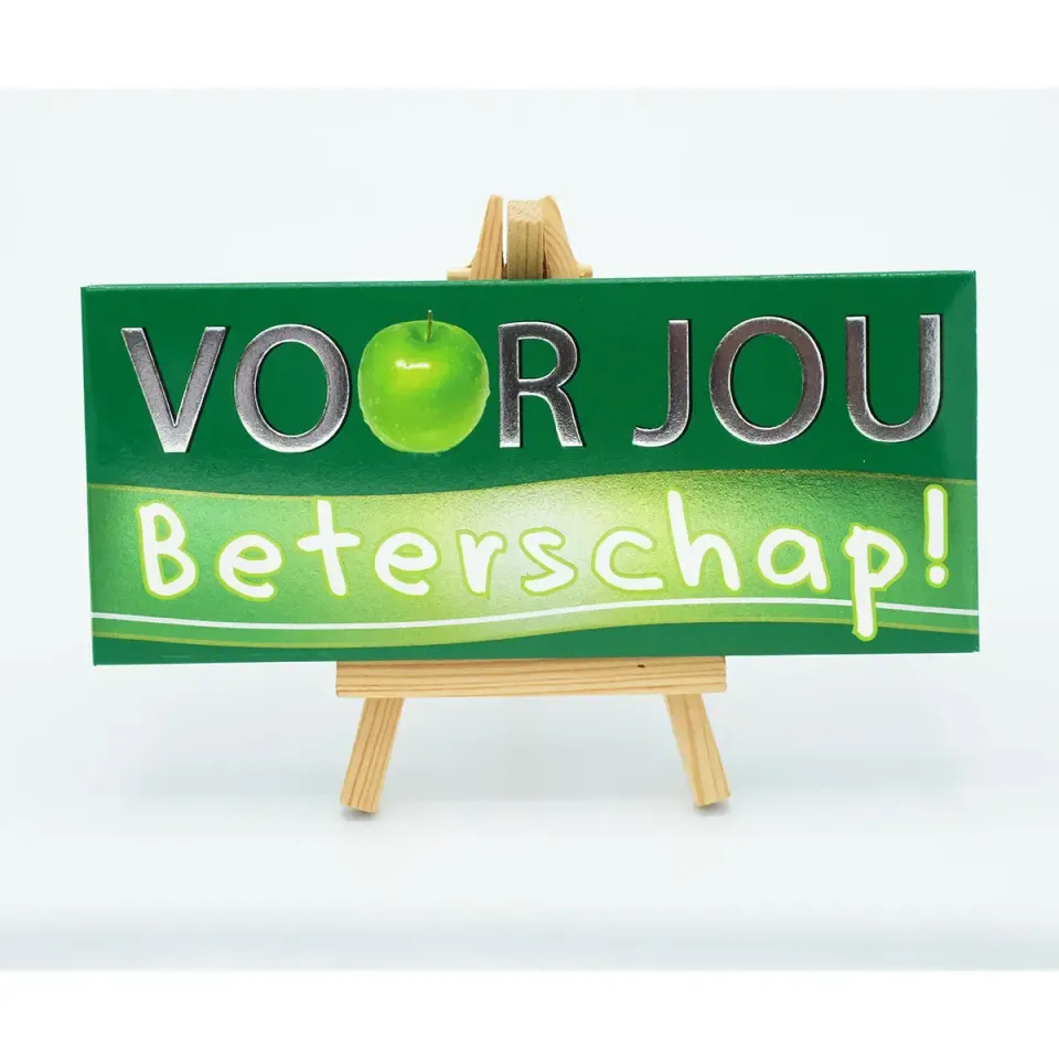 Voor jou Wensreep Beterschap chocoladereep cadeau