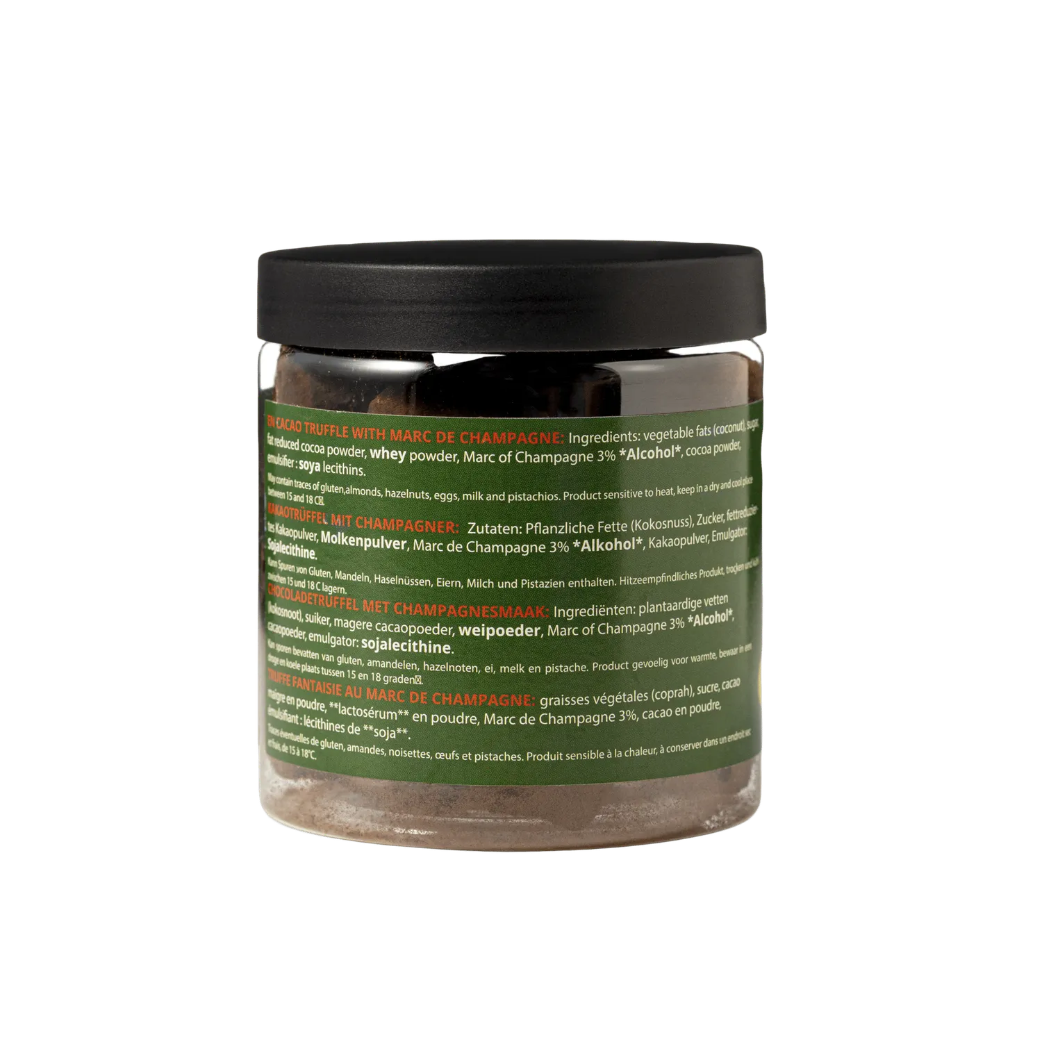 WOW Chocolao Champagne Kerst truffels 130g pot feestelijk