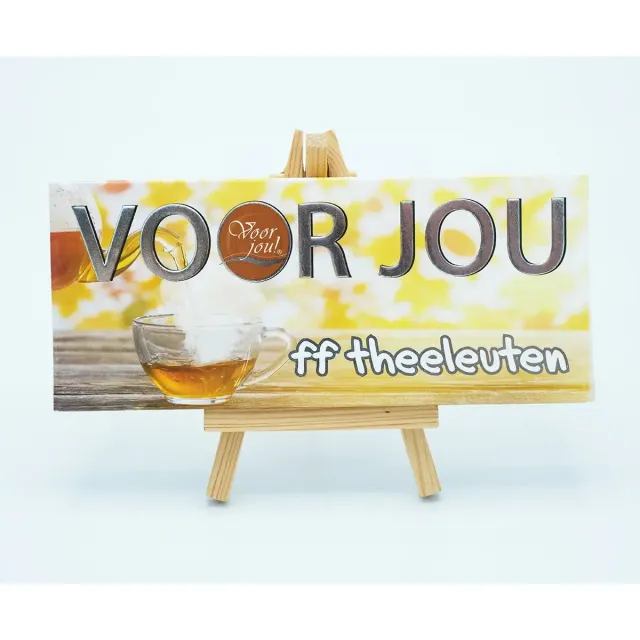 Voor jou Wensreep ff theeleuten chocoladereep thee