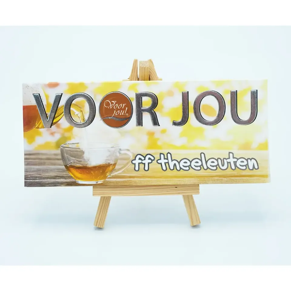 Voor jou Wensreep ff theeleuten chocoladereep thee