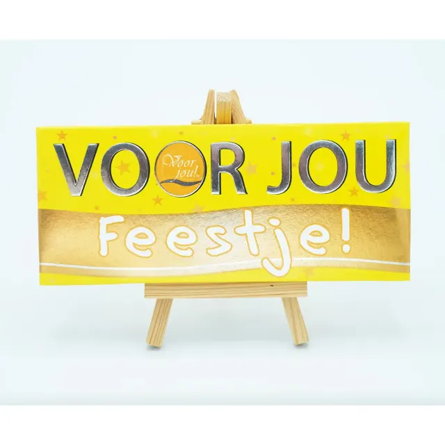 Voor jou Wensreep Feestje chocoladereep cadeau