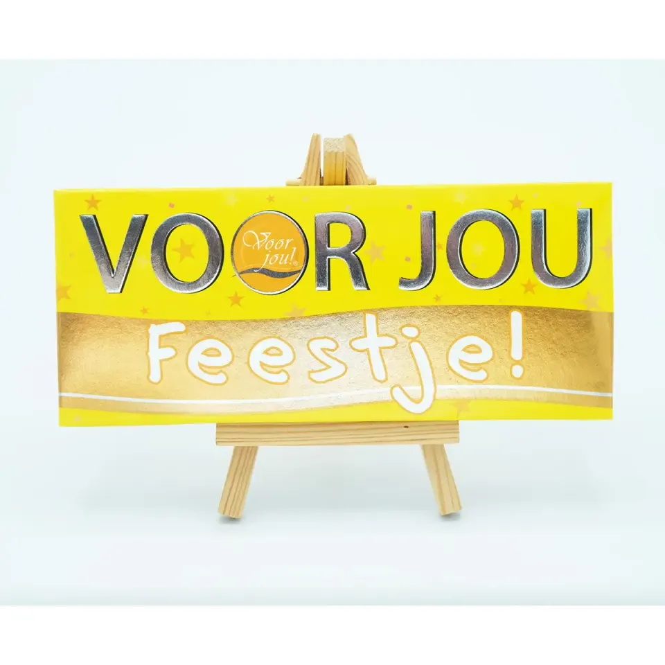 Voor jou Wensreep Feestje chocoladereep cadeau
