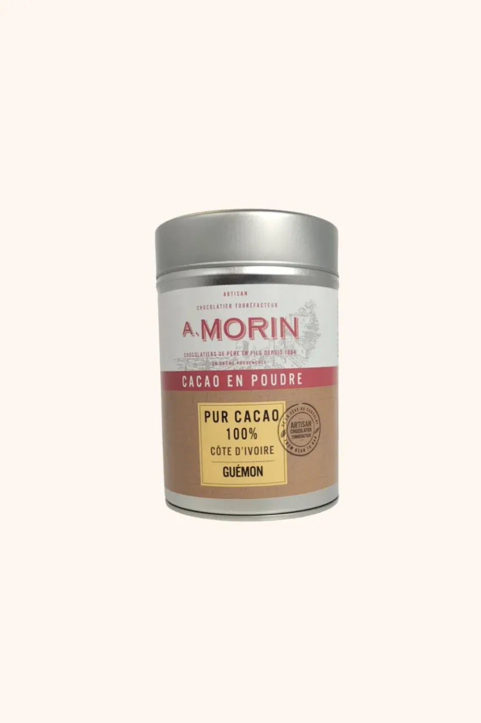 Chocolaterie Morin Ivoorkust Guemon 100% cacaopoeder 200g puur