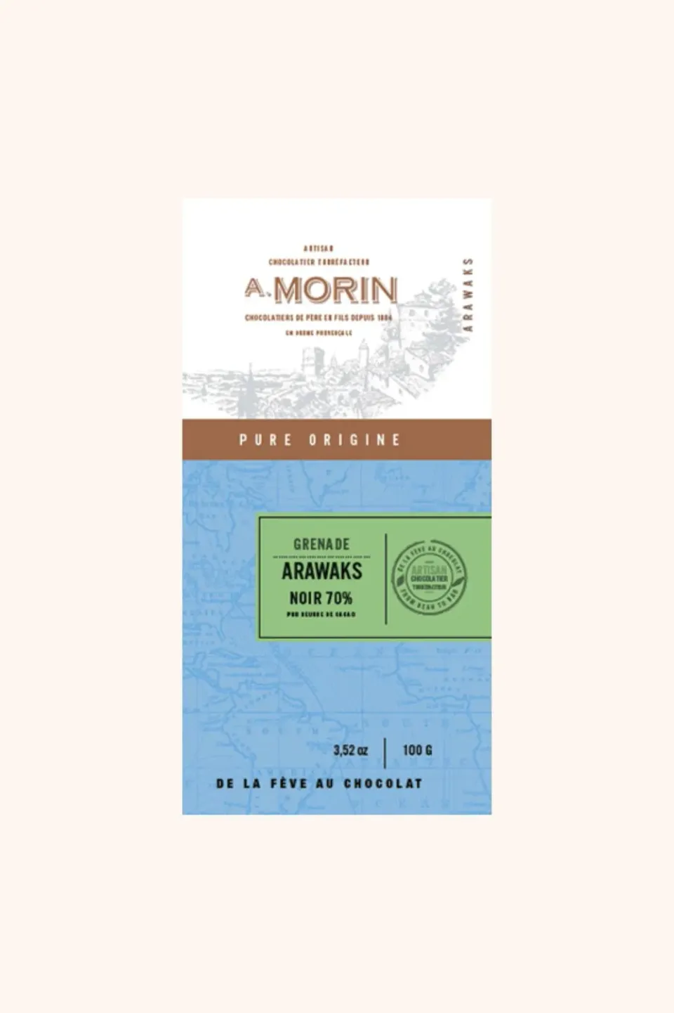 Chocolaterie Morin Arawaks 70% pure chocoladereep 100g cacaorijk
