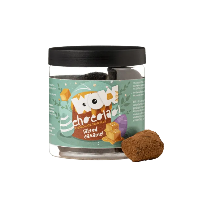 WOW Chocolao Gezouten Karamel Truffels 130g Paaspot