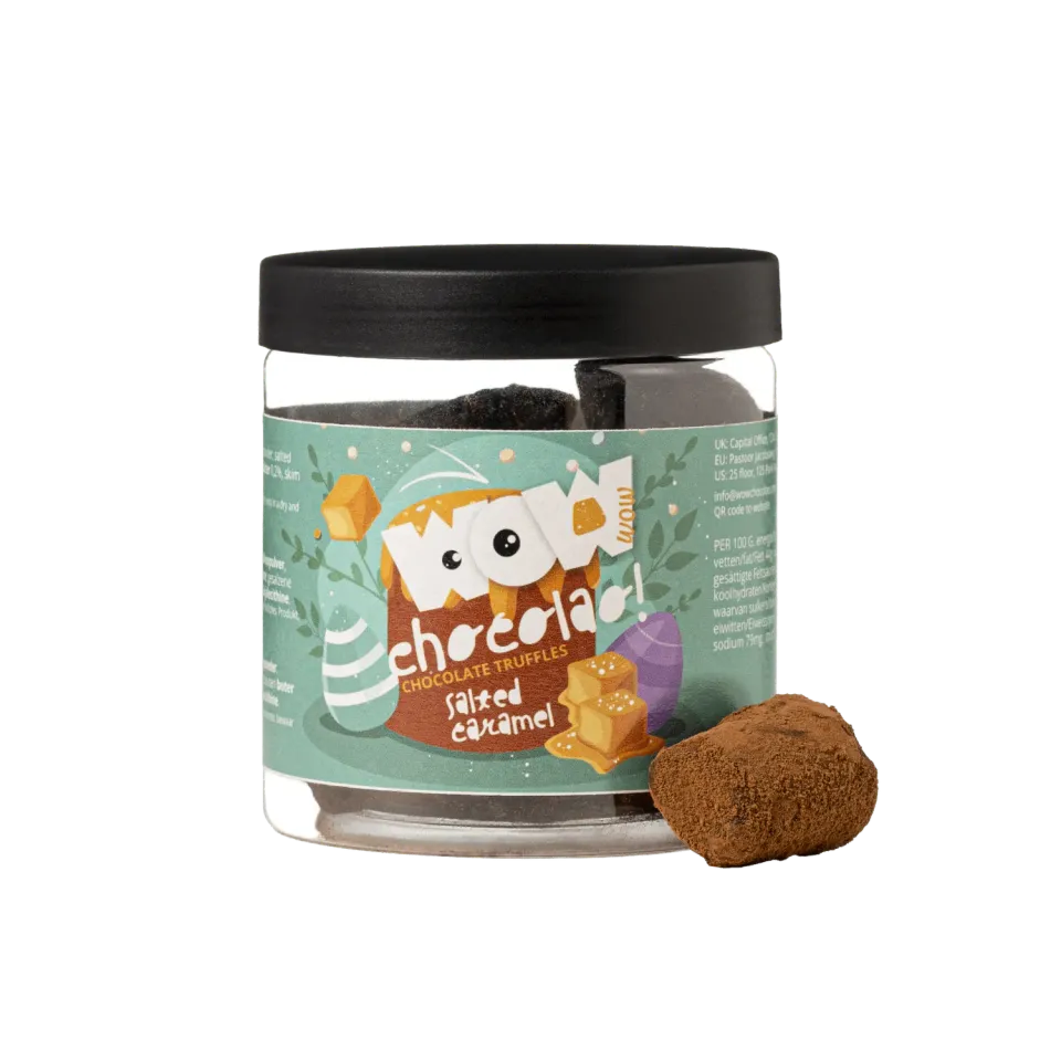 WOW Chocolao Gezouten Karamel Truffels 130g Paaspot