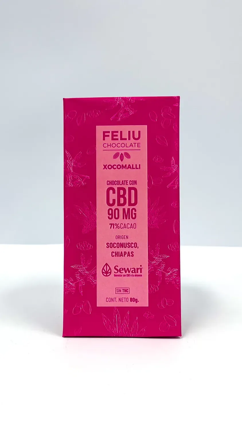 Feliu Chocolate Xocomalli 71% CBD chocoladereep 80g 90mg