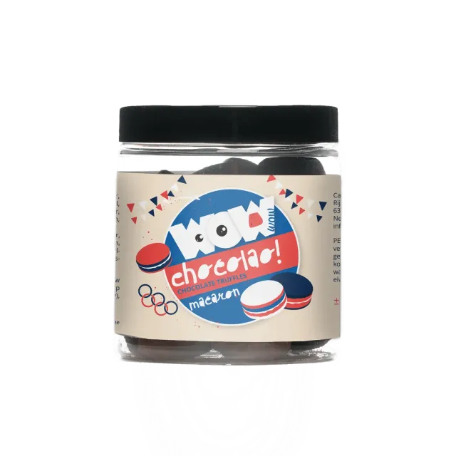 WOW Chocolao Macaron Olympische Spelen truffels cadeaupot 130g macaron