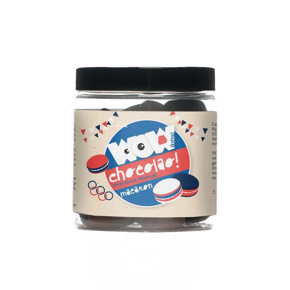 WOW Chocolao Macaron Olympische Spelen truffels cadeaupot 130g macaron