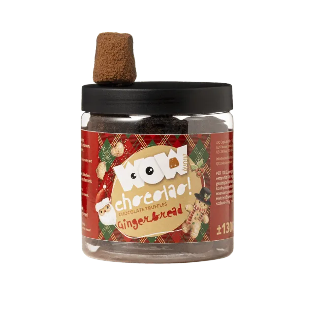WOW Chocolao Gemberkoek kerst truffels 130g cadeaupot