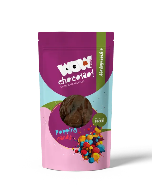 WOW Chocolao Knallende Snoepjes Chocoladetruffels Zak 200g Feest
