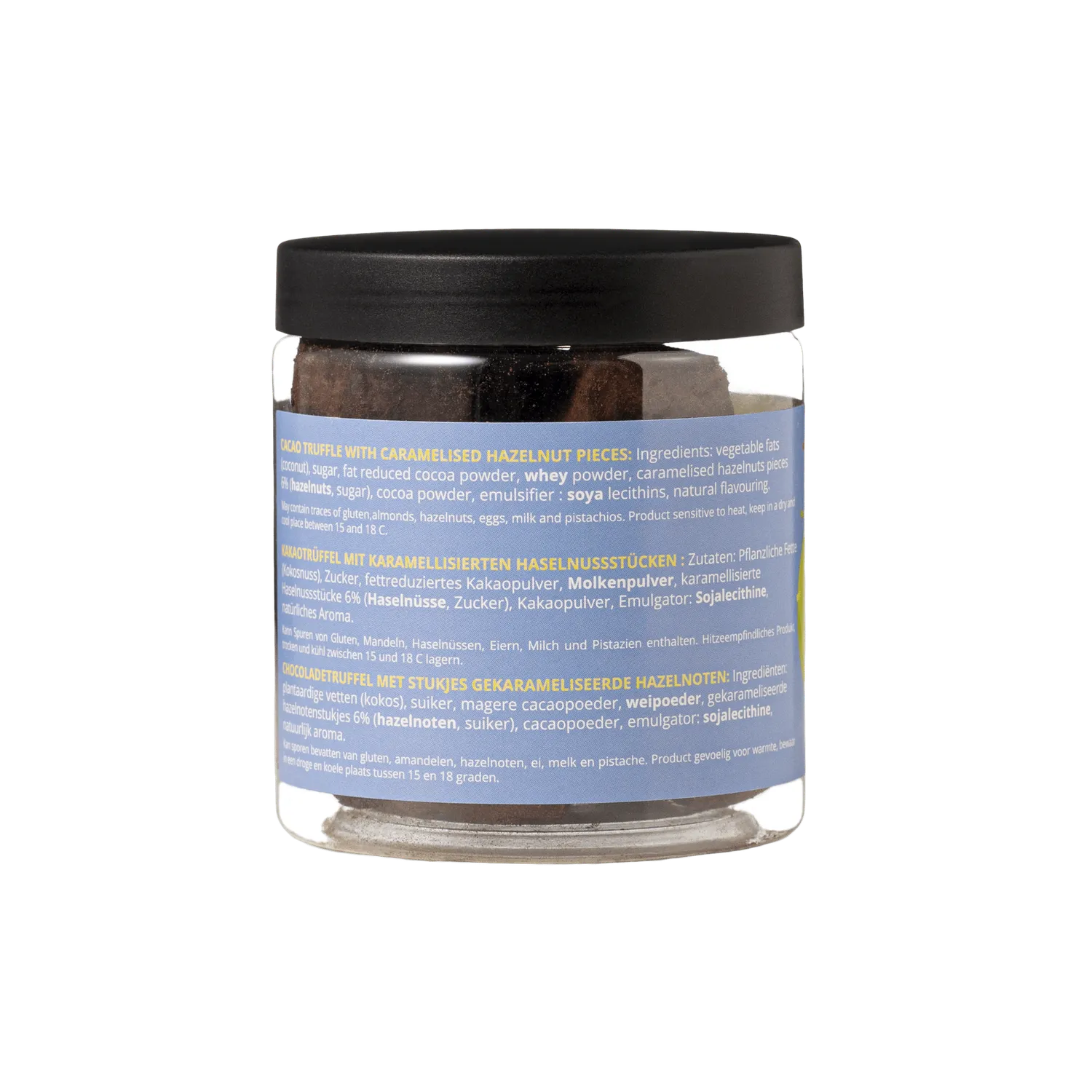 WOW Chocolao Hazelnoot Kodomo no Hi truffels pot 130g hazelnoot