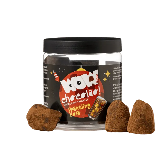 WOW Chocolao Cola chocoladetruffels 130g pot nieuwjaar
