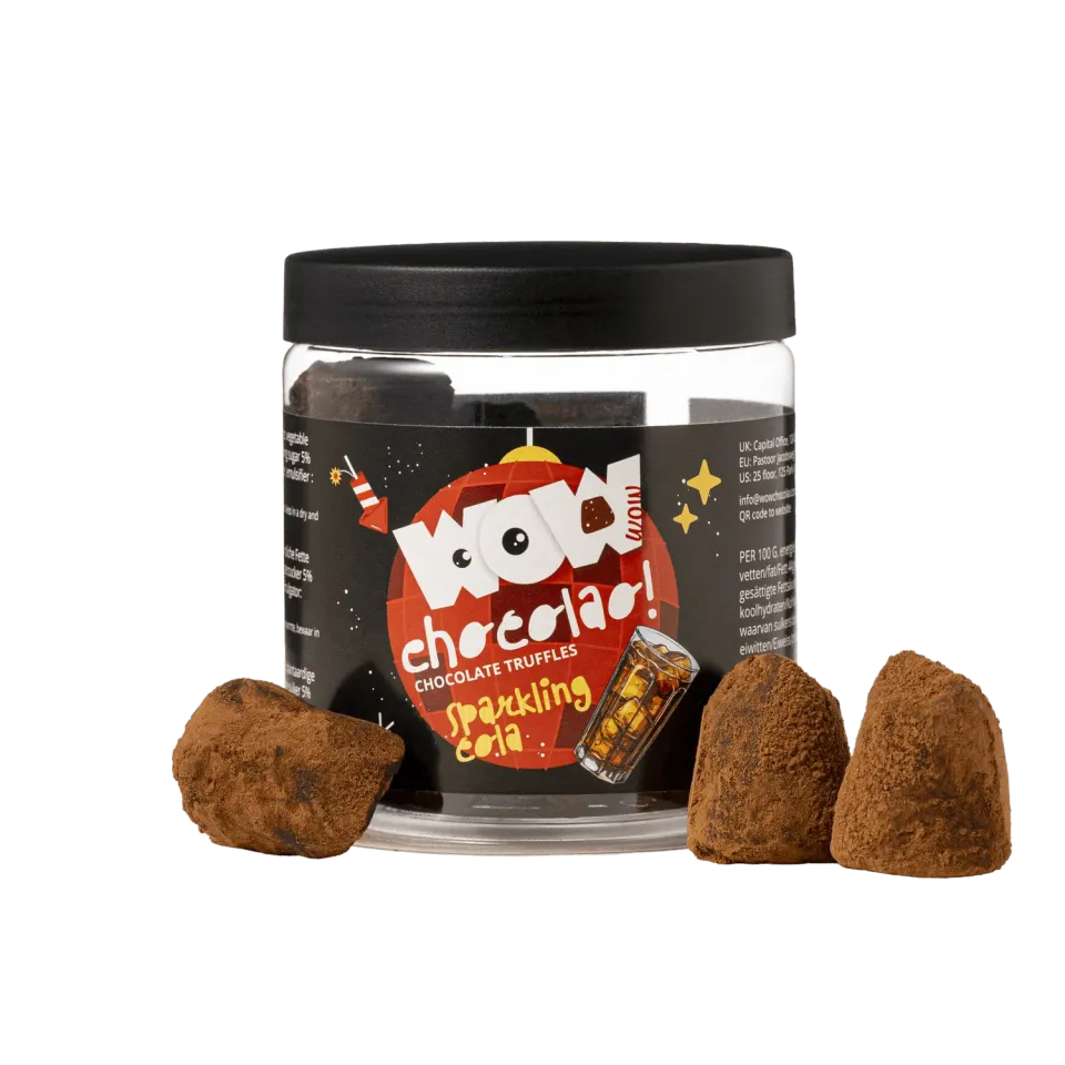 WOW Chocolao Cola chocoladetruffels 130g pot nieuwjaar