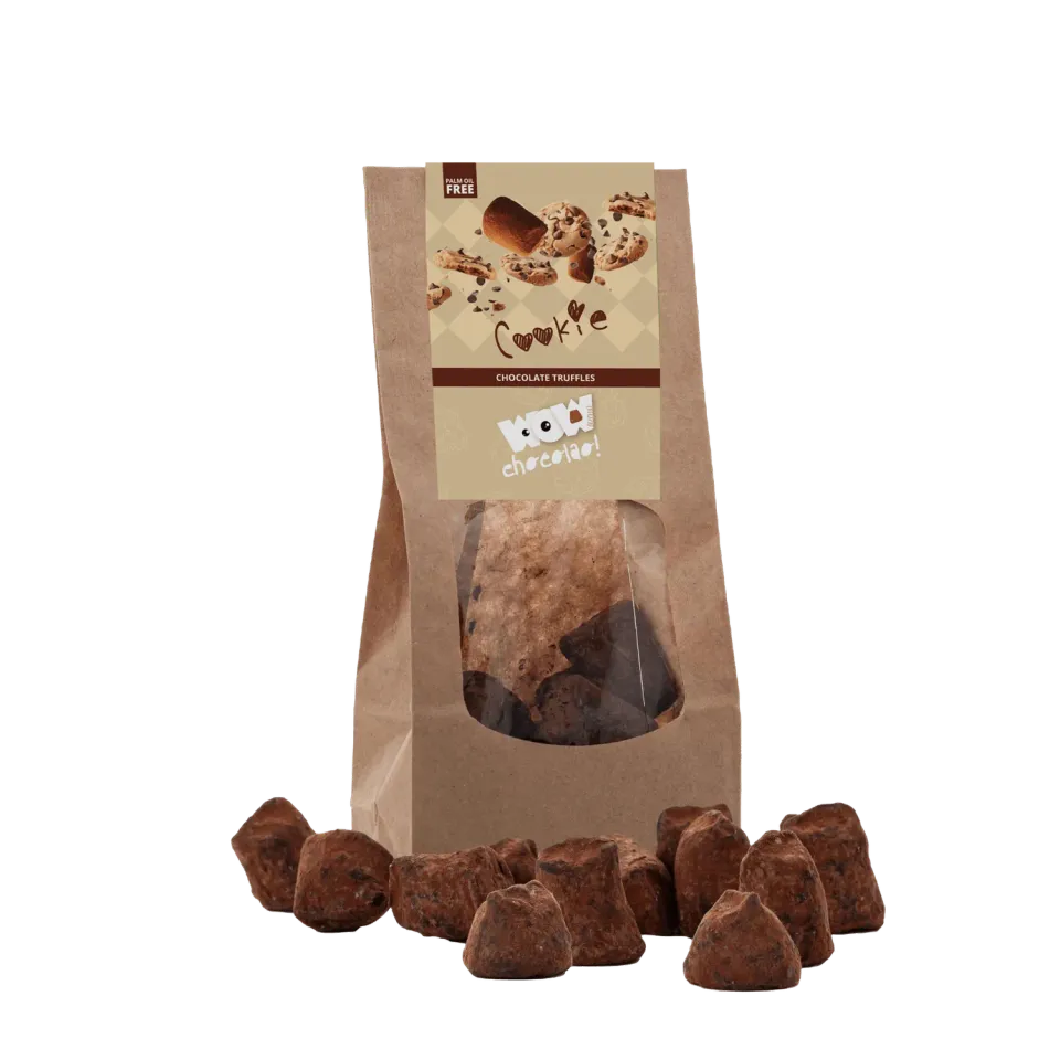 WOW Chocolao Cookies Chocoladetruffels 130g Zak Koekjes