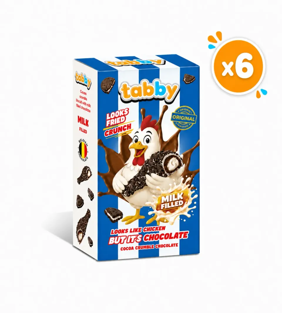 Tabby Chicken Chocolate Cocoa Drumstick chocolade 6x50g cacao
