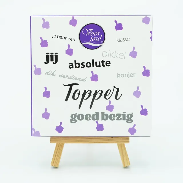 Voor jou Trendy Topper chocoladetablet melk cadeau