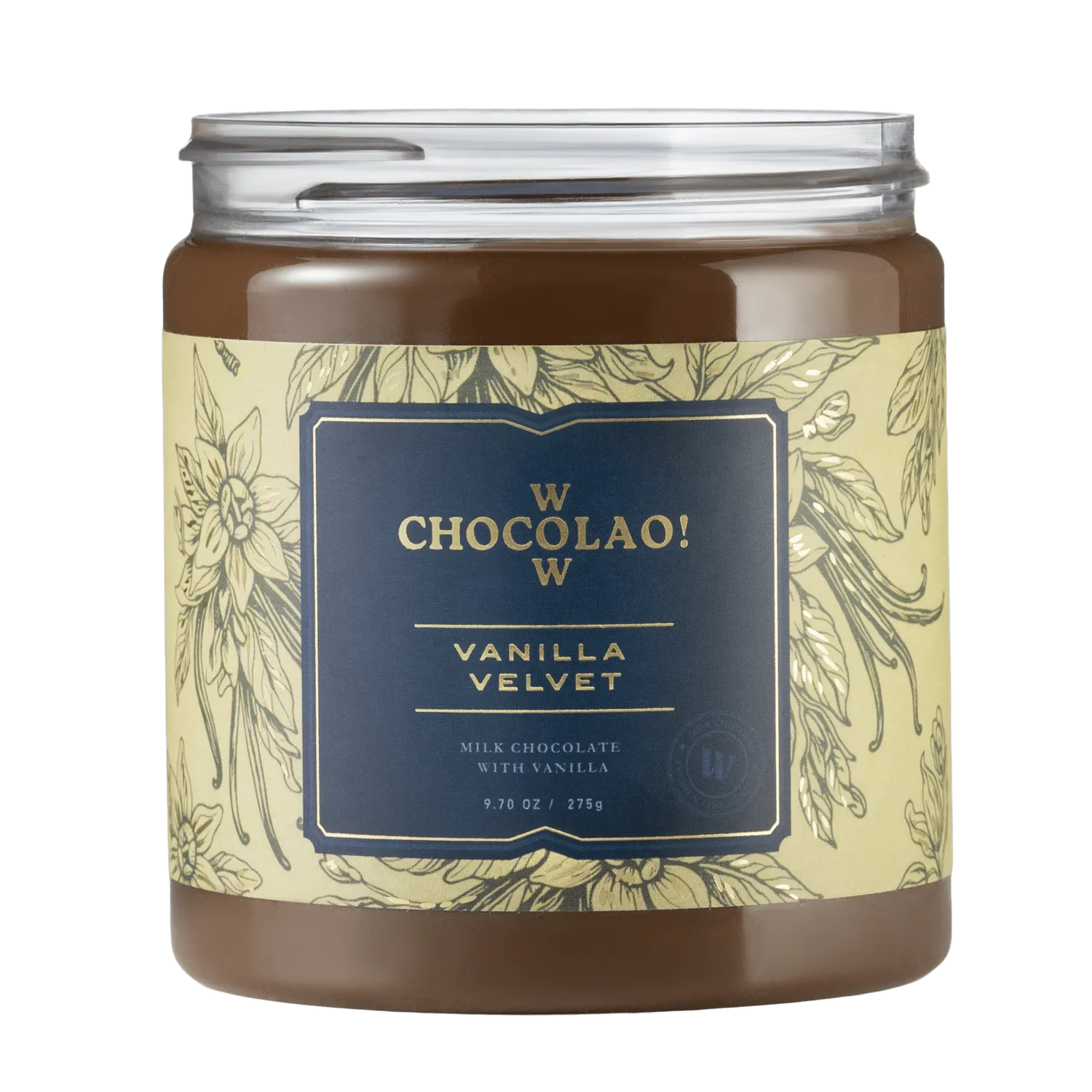 WOW Chocolao Vanille Chocoladepasta Pot 275g fluweel