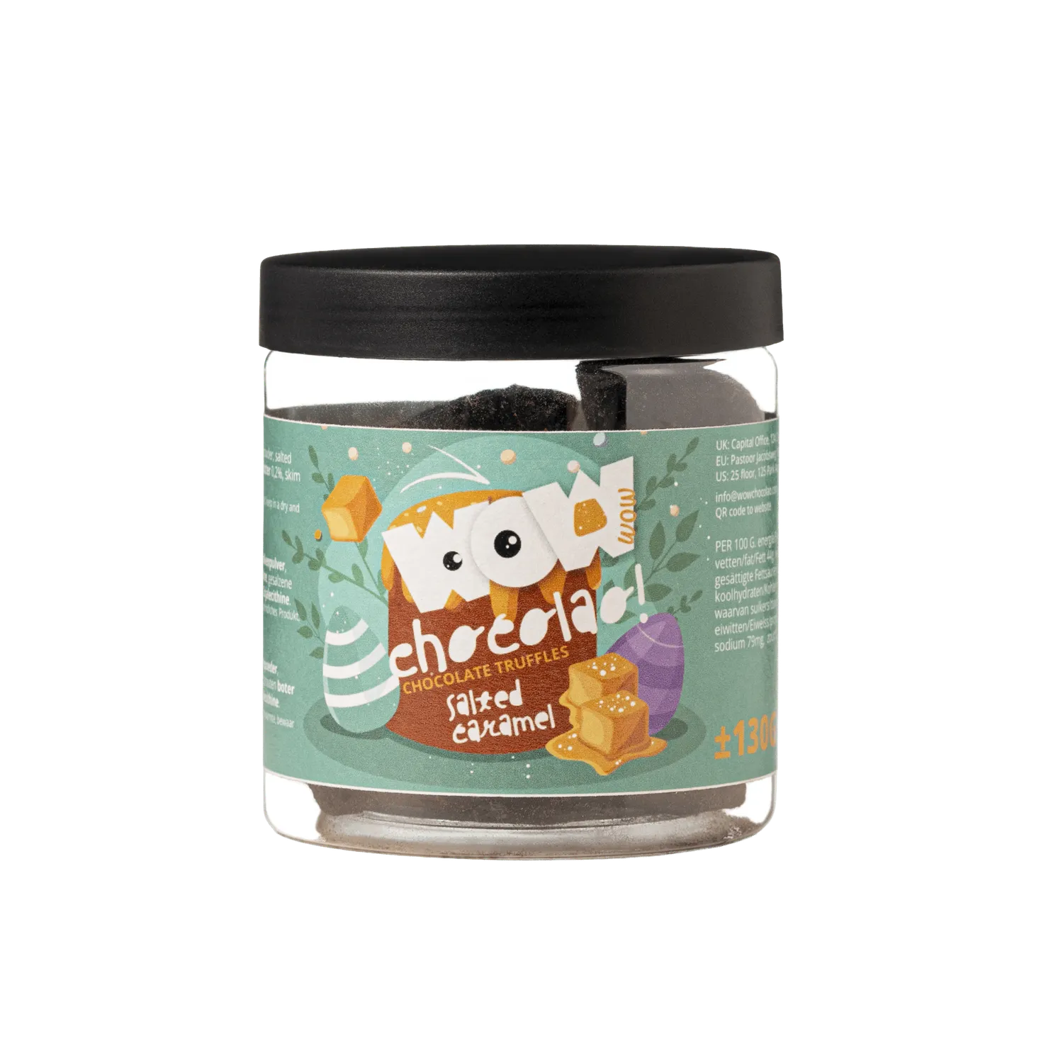 WOW Chocolao Gezouten Karamel Truffels 130g Paaspot