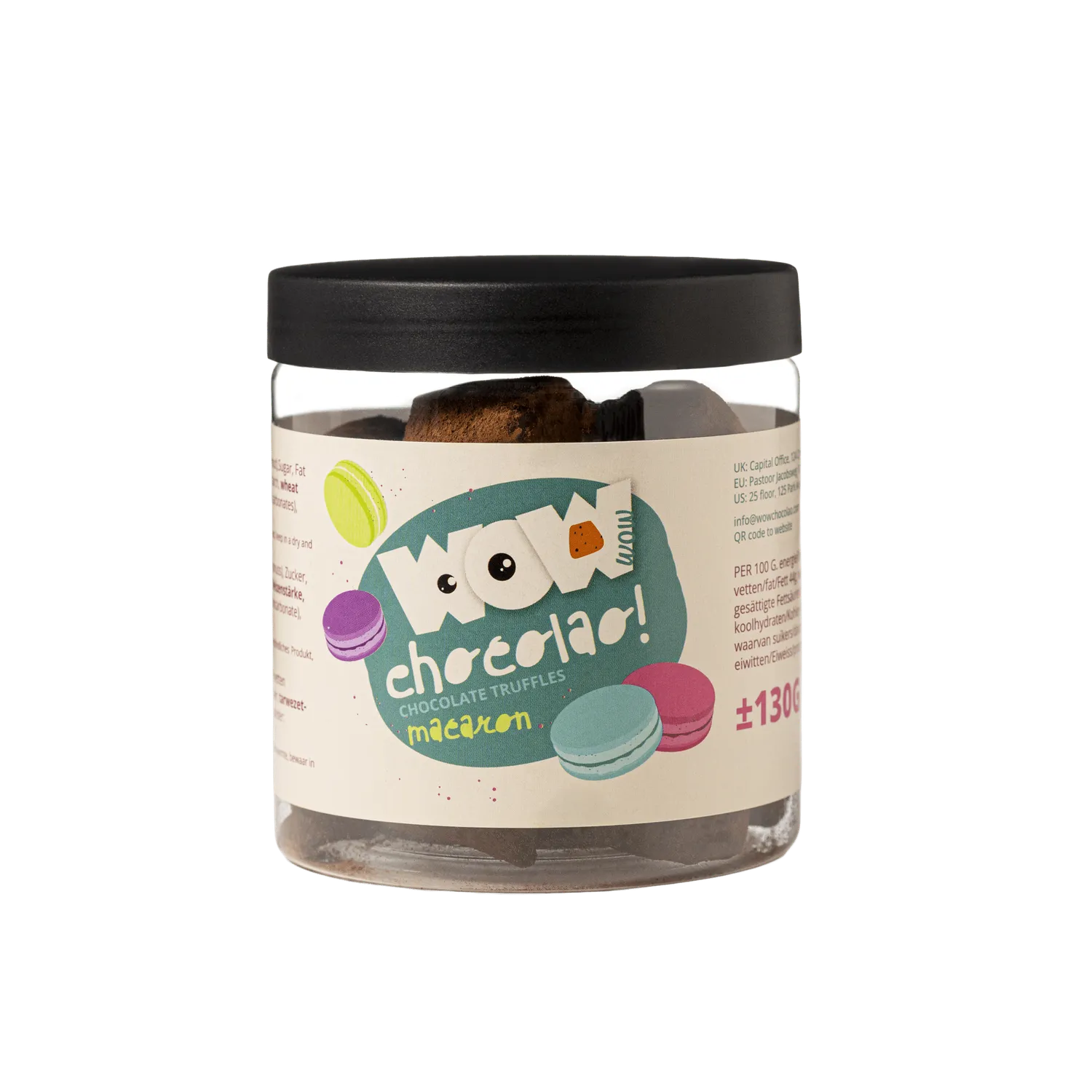 WOW Chocolao Macaron truffels pot 130g