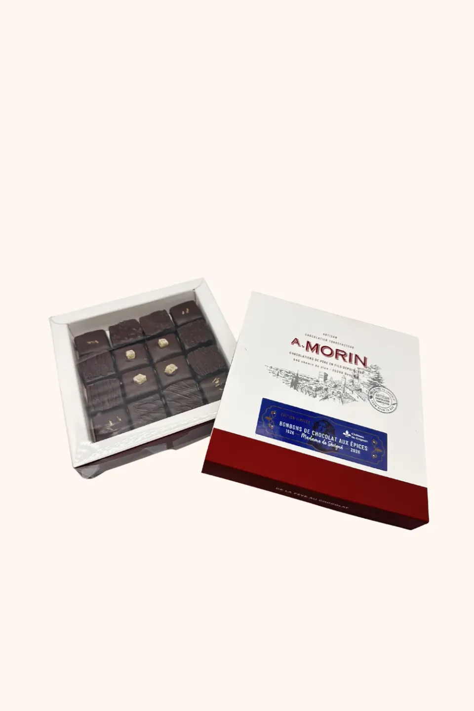 Mme de Sévigné ganache bonbons kruiden doos pittig