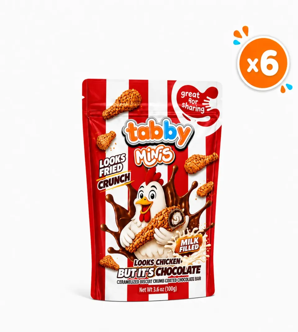 Tabby Caramelised Minis Drumstick chocolade 100g x6 karamel
