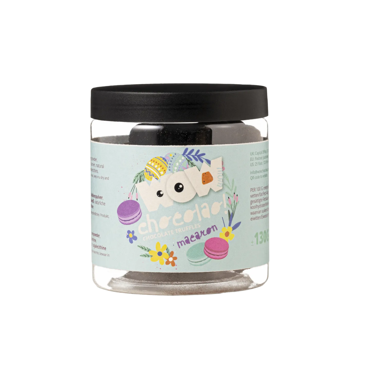 WOW Chocolao Macaron Truffels 130g Paaspot elegant