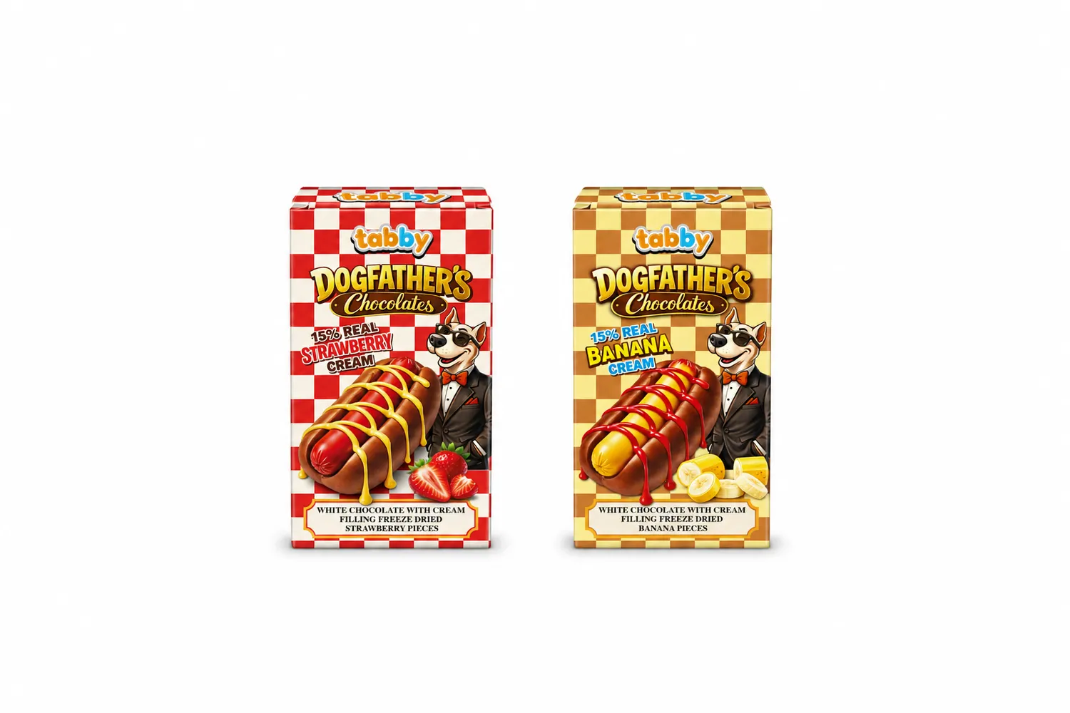 Tabby Dog Fathers Hotdog Mix chocolade grappig
