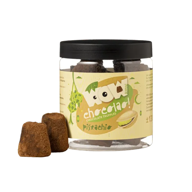 WOW Chocolao Pistache chocoladetruffels 130g nootachtig