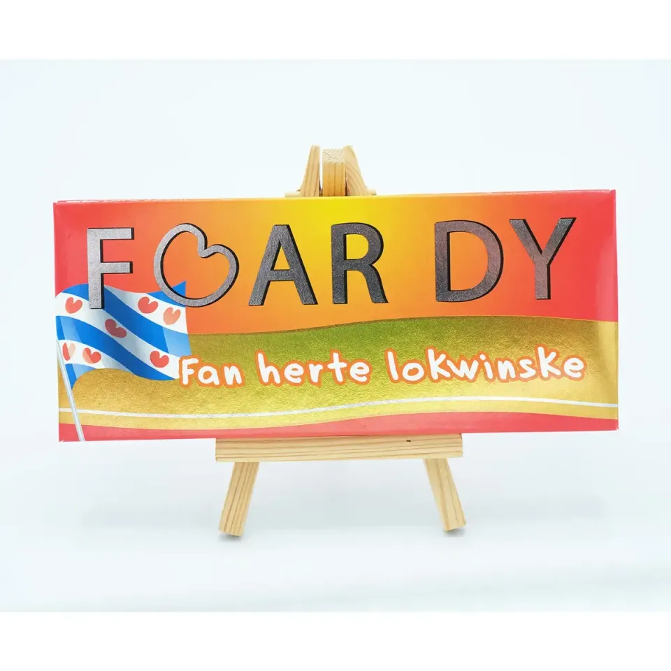Voor jou Wensreep Fan herte chocoladereep Fries cadeau