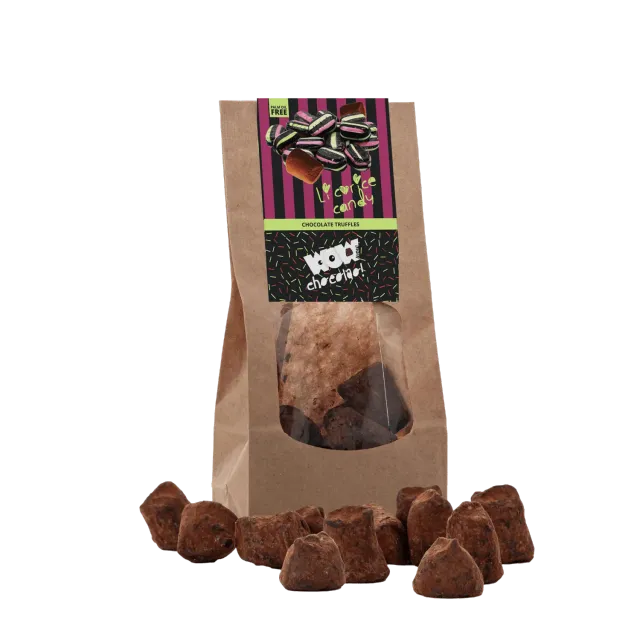 WOW Chocolao Drop chocoladetruffels 130g biologische zak