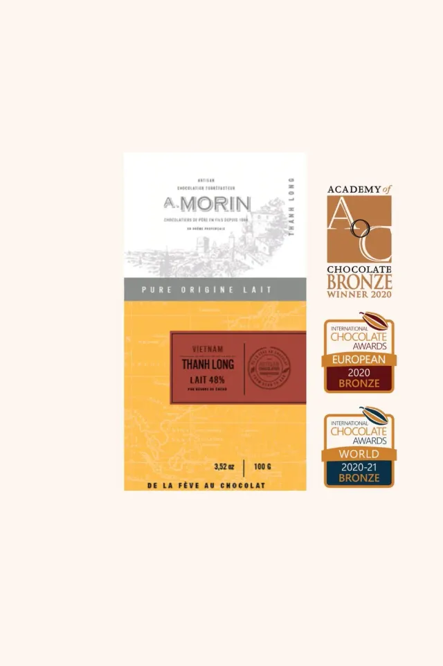 Chocolaterie Morin Vietnam Thanh Long melkchocolade 100g 48%
